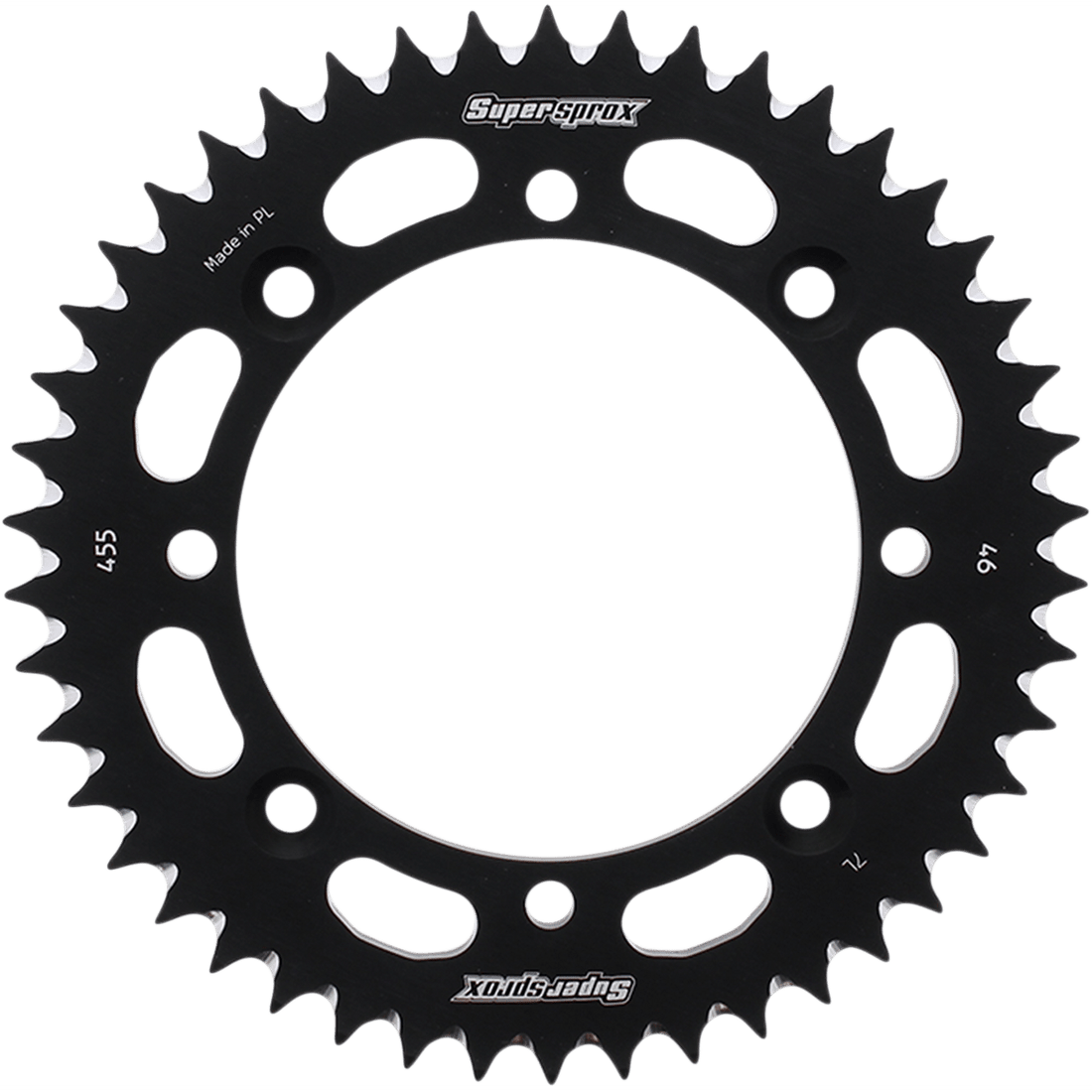 SUPERSPROX Rear Sprocket Black Kawasaki/Suzuki 46 Tooth