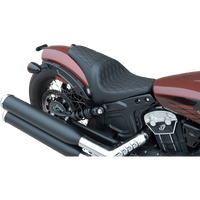 DRAG SPECIALTIES 3/4 Solo Seat Black Diamond Stitch '18-'22 Scout Bobber