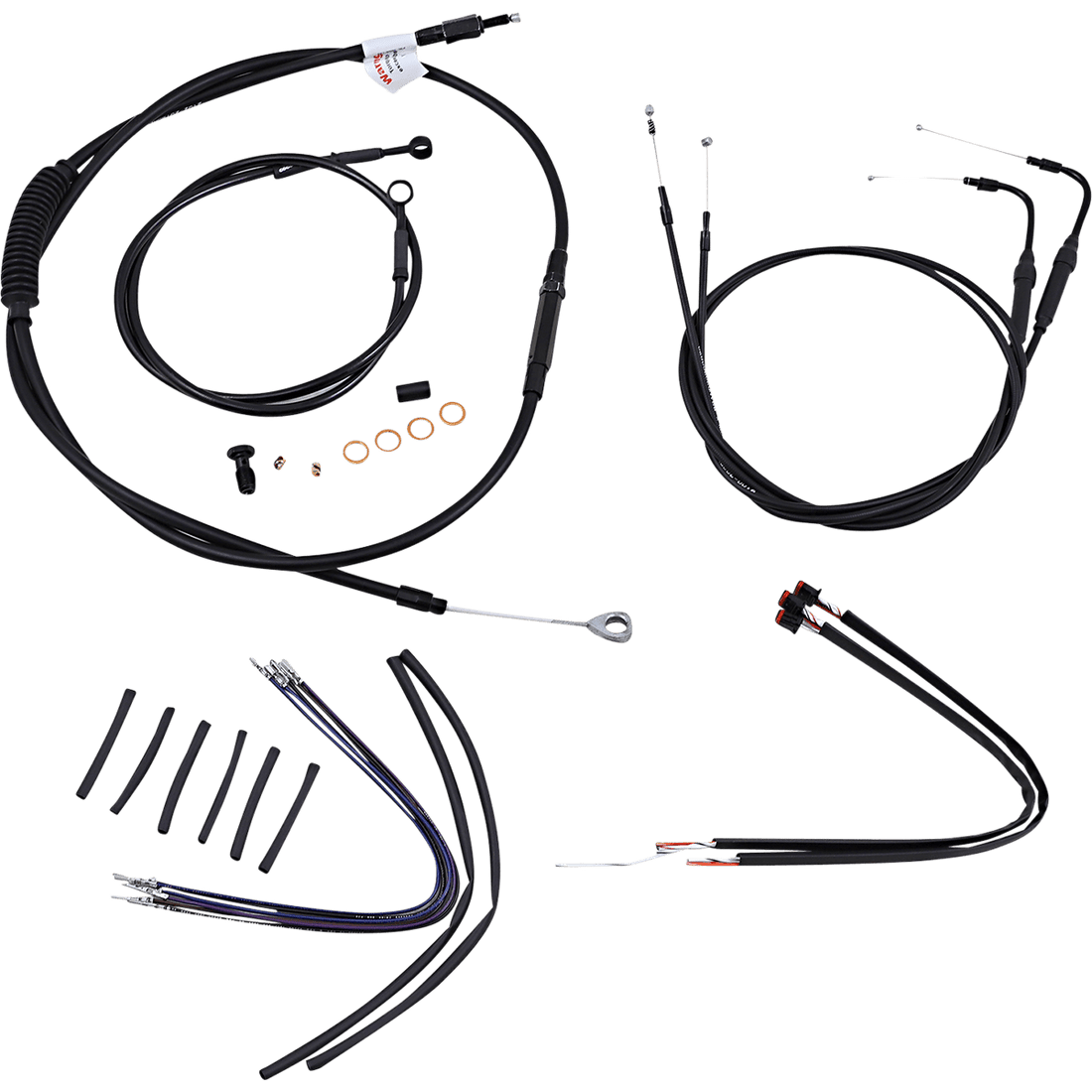 BURLY BRAND Control Kit 14" Ape Hanger Handlebars ABS B301124