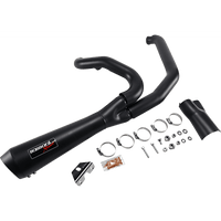 BASSANI XHAUST Short 2:1 Exhaust for FL Black 1F42RB