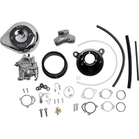 S&S CYCLE Super E Carburetor with Stealth Air Cleaner Kit Chrome Twin Cam 1100151