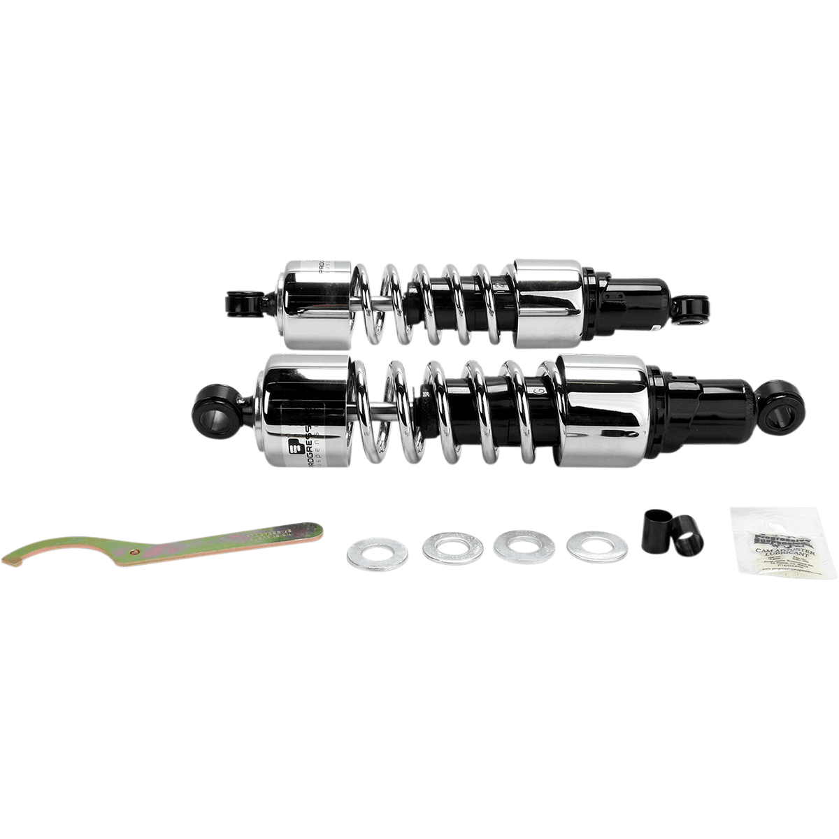 PROGRESSIVE SUSPENSION Shocks 412 Cruiser Series Chrome 13.5" Heavy Duty 4124223C