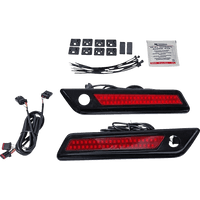 CUSTOM DYNAMICS Latch Light Saddlebag Dual Color Red Black CDSBLDCRB