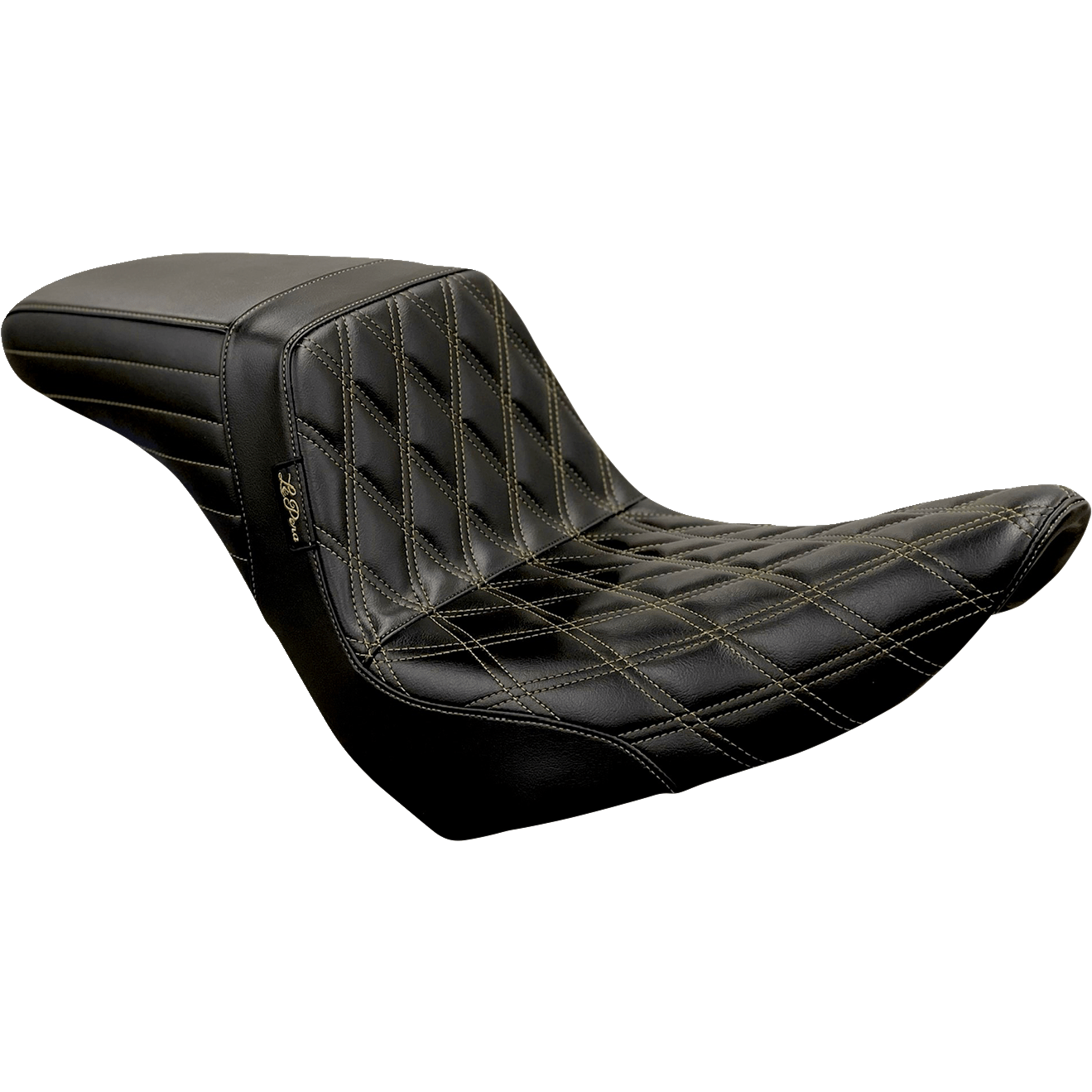 LE PERA Kickflip Seat Diamond w/Chestnut Stitching Black Softail '18-'23 LYR590DDCHET