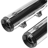 S&S CYCLE Grand National Slip-On Mufflers Chrome 50-State 4110156