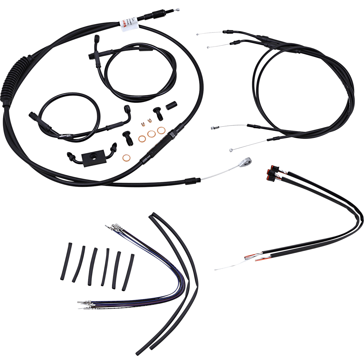 BURLY BRAND Control Kit 16" Ape Hanger Handlebars ABS B301123