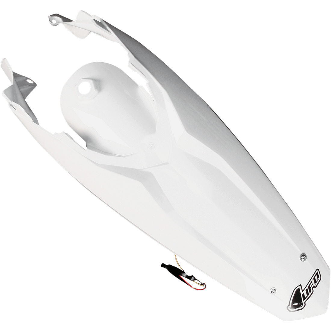 UFO Enduro Rear Fender with Light '98 '19 KTM White