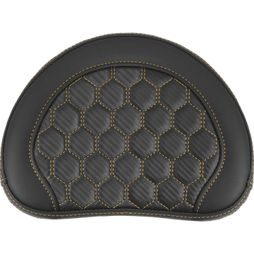 SADDLEMEN RoadSofa™ Sissy Bar Pad Honeycomb Gold Stitching 051349GOL