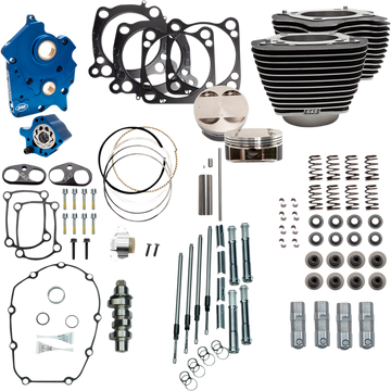 S&S CYCLE 124" Power Package Engine Performance Kit Chain Drive 3101050B