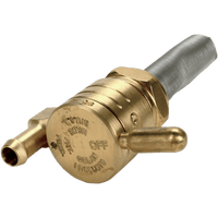 GOLAN PRODUCTS "Click-Slick" Fuel Petcock Downward Raw Brass 22mm 76312DBS