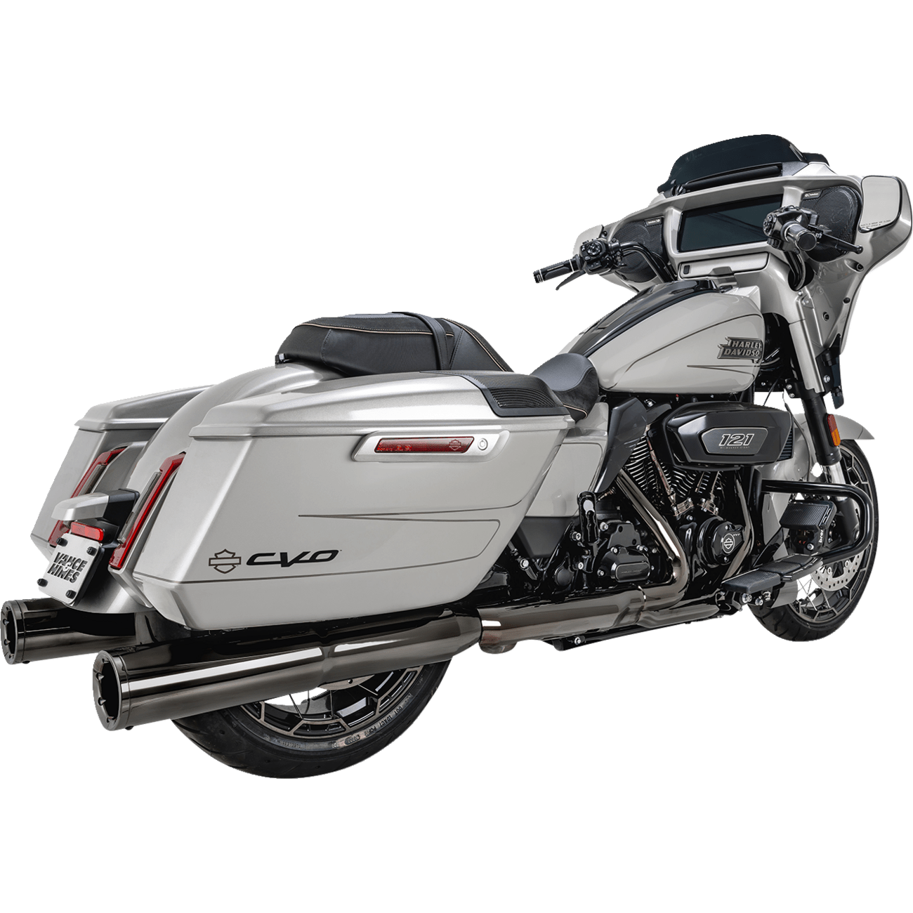 VANCE & HINES Hi-Output Slip-On Mufflers Dark Chrome 4-1/2" 16468