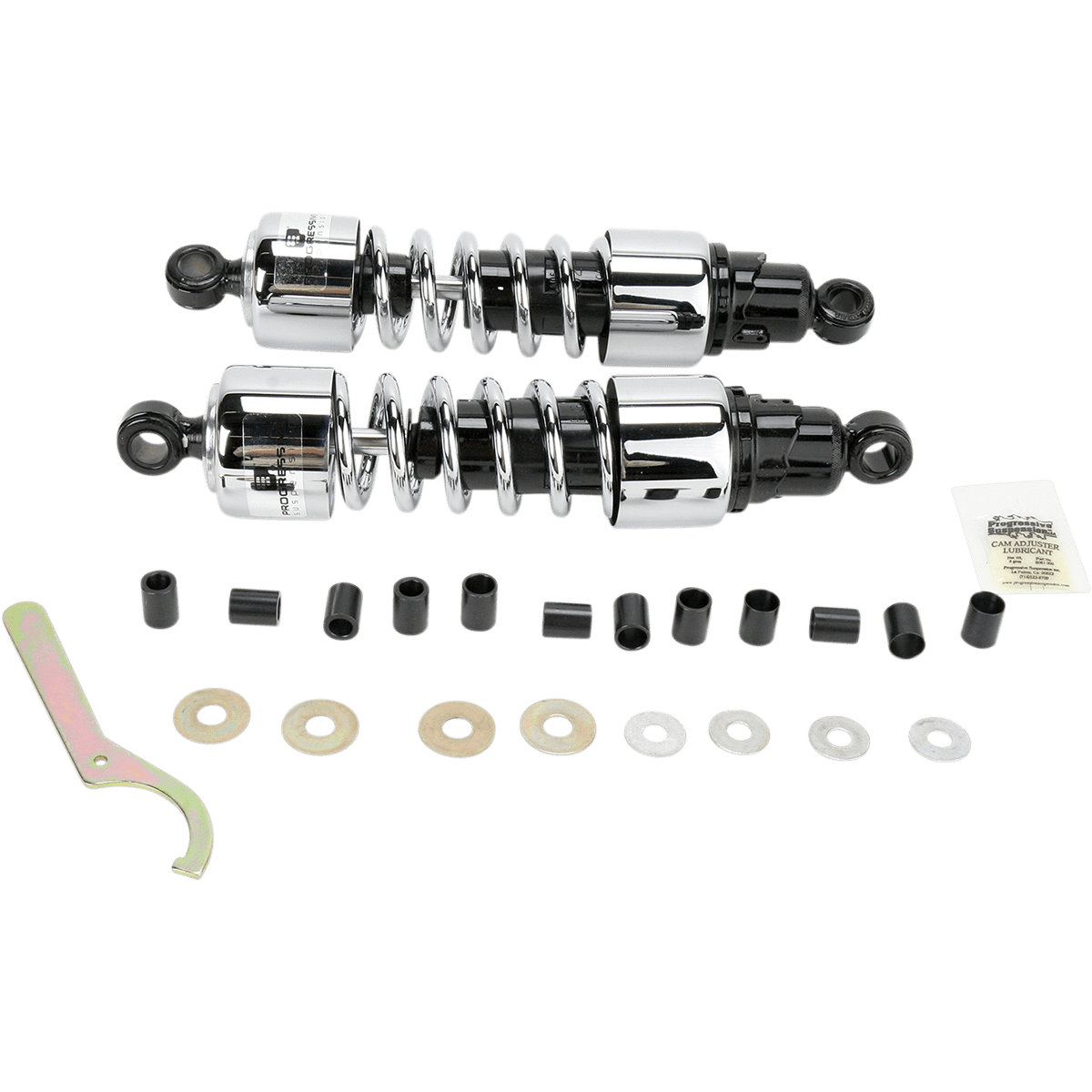 PROGRESSIVE SUSPENSION Shocks 412 Cruiser Series Chrome 13" Standard/Heavy Duty 4124221C