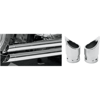 BARON Family Jewel Exhaust Tip Chrome Mini Scalloped BA110002