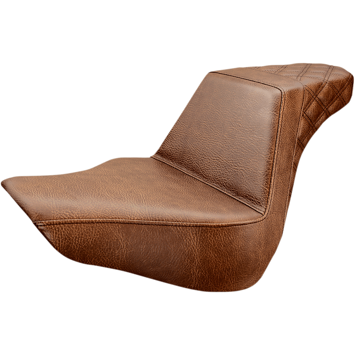 SADDLEMEN Step-Up Seat Rear Lattice Stitch Brown FL/FX '18-'23 81827173BR