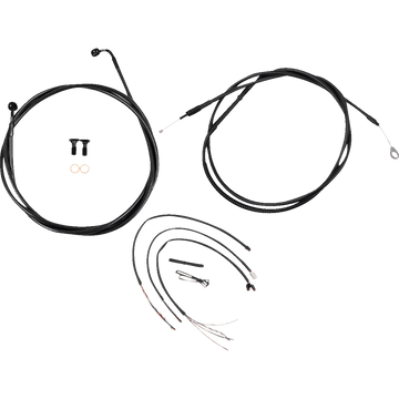 LA CHOPPERS Handlebar Cable/Brake Line Kit Quick Connect Complete 12" 14" Handlebars Midnight LA8156KT213M