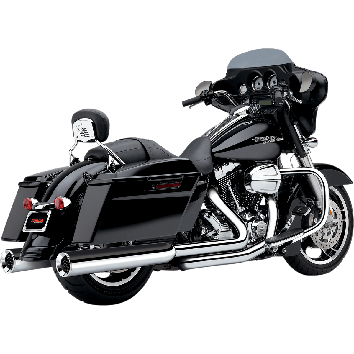 COBRA Power Flo Mufflers for '95-'16 FL Chrome 6215