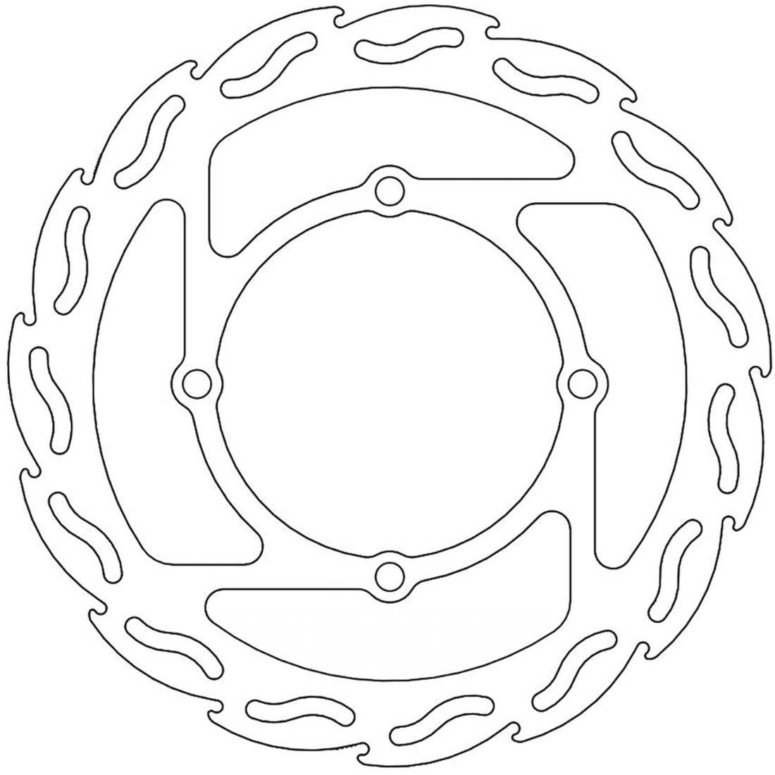 MOTO-MASTER Brake Rotor Front Flame