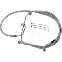 DRAG SPECIALTIES Brake Line +8" Stainless Steel FXDF '08-'17