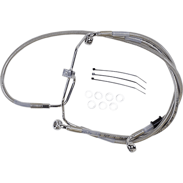 DRAG SPECIALTIES Brake Line +8" Stainless Steel FXDF '08-'17