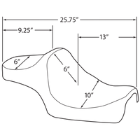 DRAG SPECIALTIES Predator III Seat Smooth Black XL '82-'03