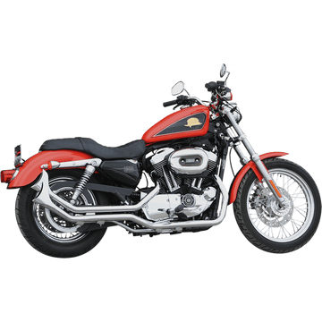 PAUGHCO Side by Side Upsweep Exhaust System Chrome 7193SBS