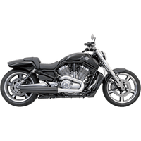 BASSANI XHAUST 4" Slip-On Mufflers for VRSCF Black 1V17RB