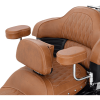 SHOW CHROME Deluxe Armrest Passenger Tan Indian 30203