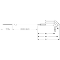 DRAG SPECIALTIES Throttle Cable 39-1/2" Braided