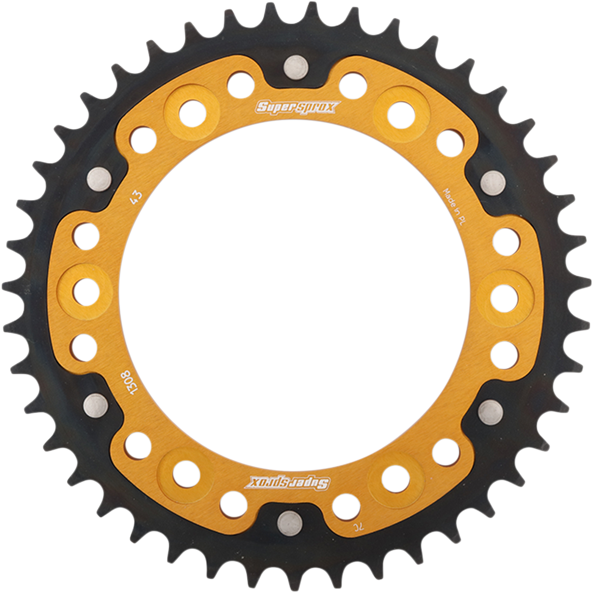 SUPERSPROX Stealth Rear Sprocket 43 Tooth Gold Honda RST130843GLD