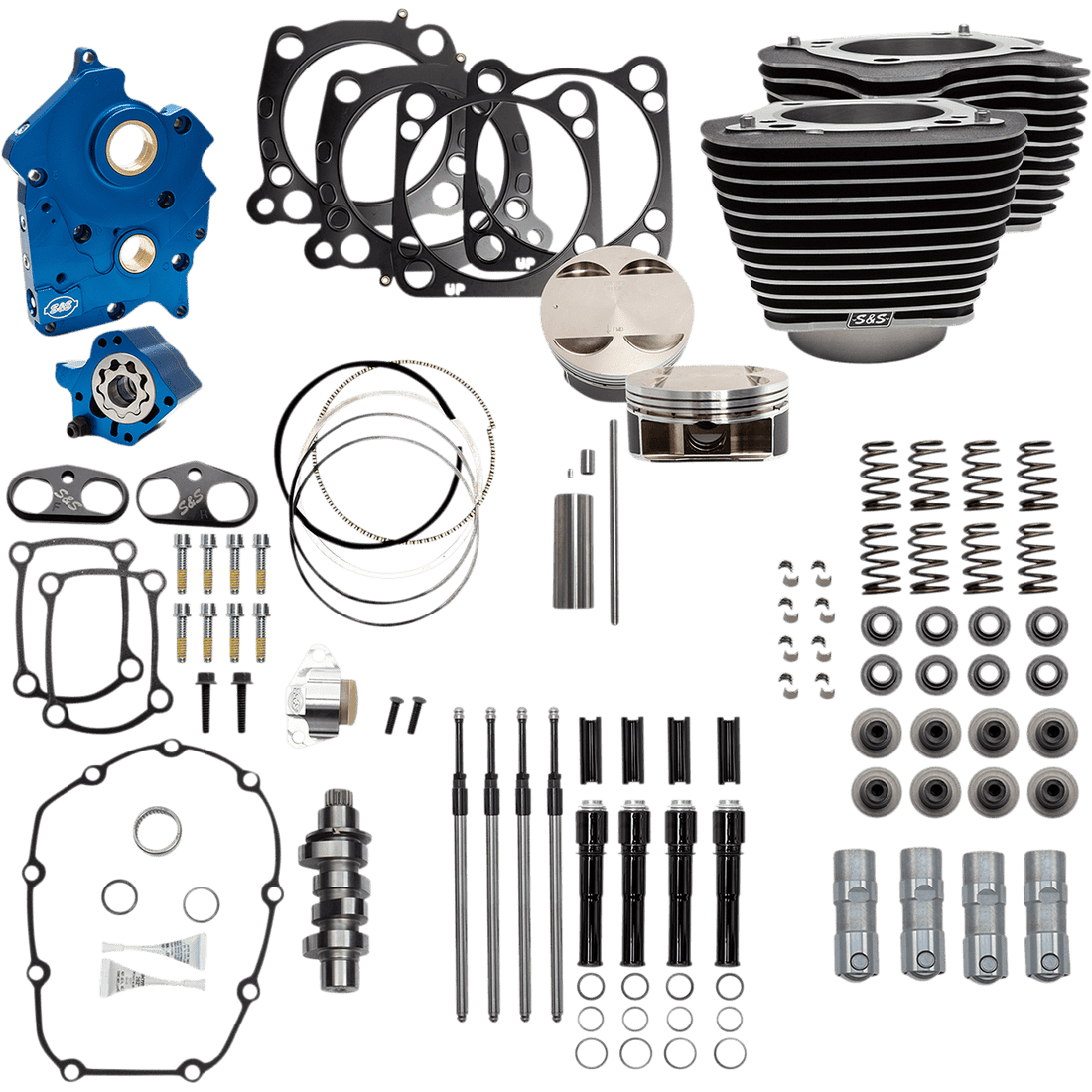 S&S CYCLE 124" Power Package Engine Performance Kit Chain Drive 3101054B