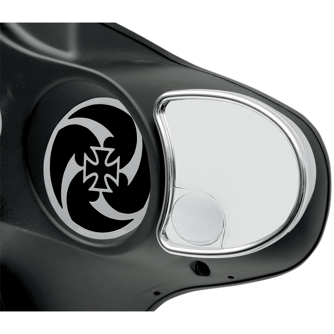 DRAG SPECIALTIES Mirror Side View w/Blind Spot Half-Moon Chrome