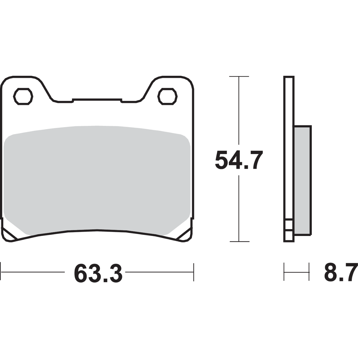 SBS HS Brake Pads XV 750 Virago 555HS