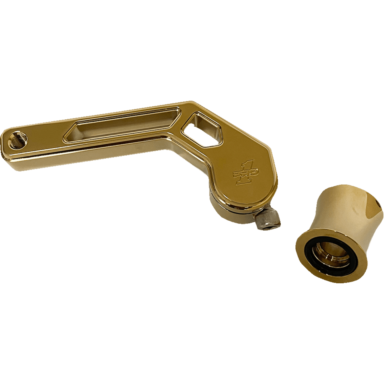 PRO-ONE PERF.MFG. T-Rex Shorty Shifter Arm Gold '88-'22 FL 500775TIN