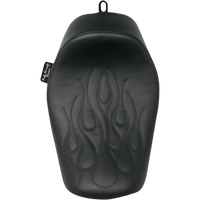 DANNY GRAY Buttcrack™ Solo Seat Black Flame Stitched FXD '06-'17 22603F