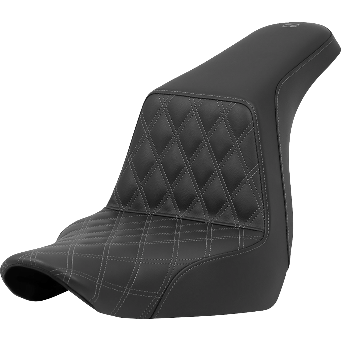 SADDLEMEN Step-Up Seat Front Lattice Stitch Gray Stitch FXLR/FLSB '18-'21 A81829172GRE