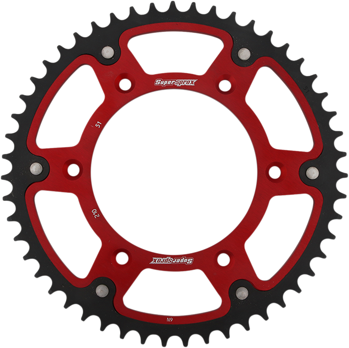 SUPERSPROX Stealth Rear Sprocket 51 Tooth Red Honda RST21051RED