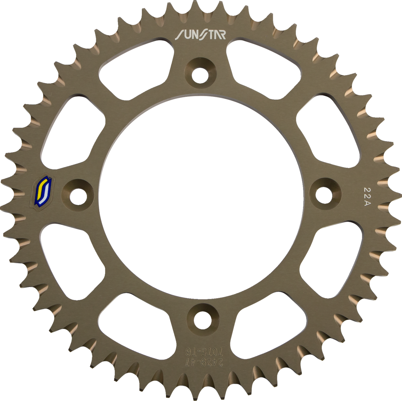 SUNSTAR SPROCKETS Rear Sprocket 47 Tooth Suzuki/Yamaha Works/Gold