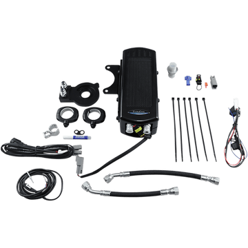 ULTRACOOL Side Mount Oil Cooler Kit Gloss Black Sportster SMSP2G