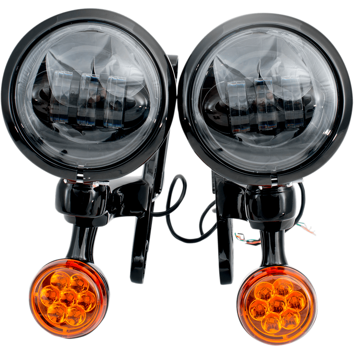 RIVCO PRODUCTS LED Turn/Run Lights 4-1/2" Black/Black