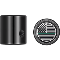 FIGURATI DESIGNS Heel-Toe Shifter Cover Green Line American Flag Black FD72HTSCBLK