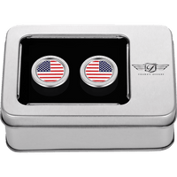 FIGURATI DESIGNS Docking Hardware Covers American Flag Short Stainless Steel FD20DC2530SS