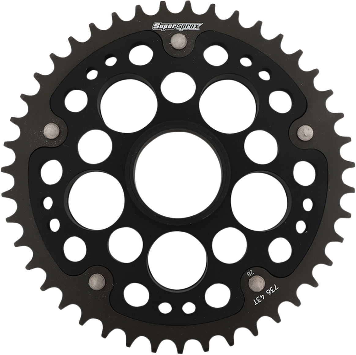 SUPERSPROX Stealth Rear Sprocket 43 Tooth Black Ducati RST73643BLK