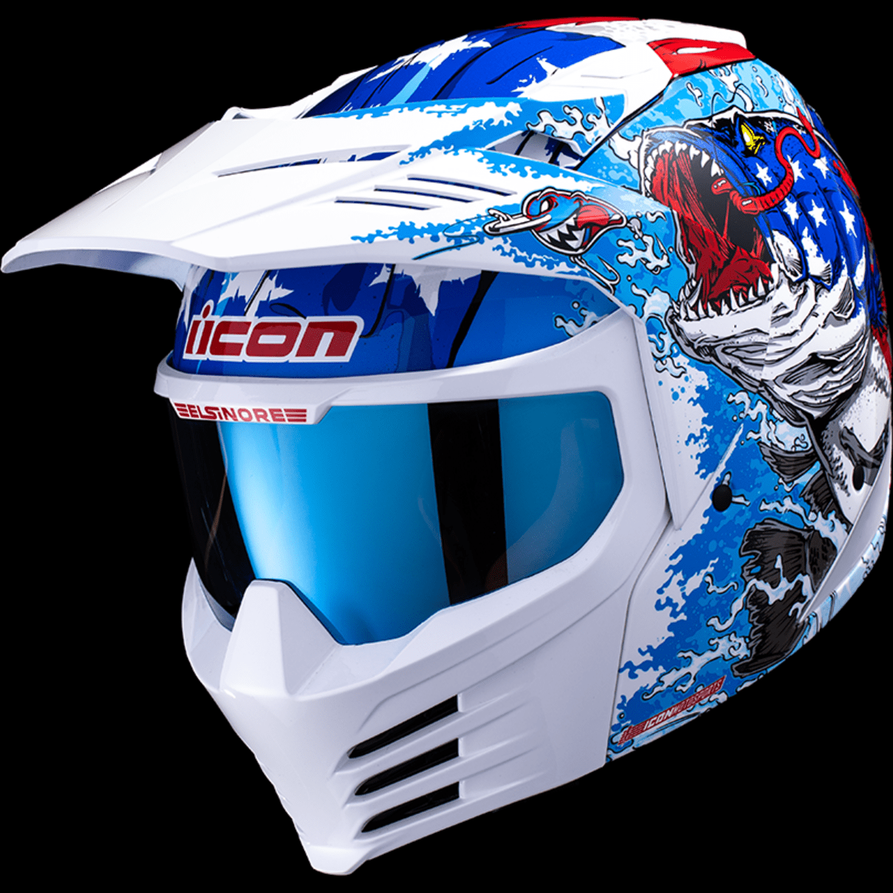 ICON Elsinore™ Helmet American Basstard Blue Medium