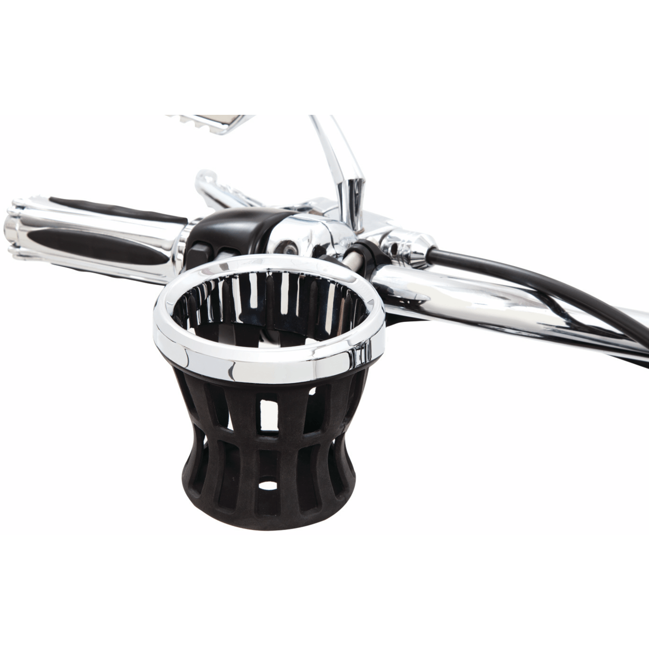 CIRO Drink Holder Gen 2 Chrome Chrome 1-1/8"/1-1/4" Handlebar Mount