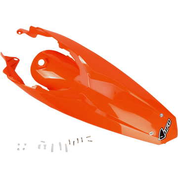 UFO Enduro Rear Fender with Light '98-'20 KTM Orange