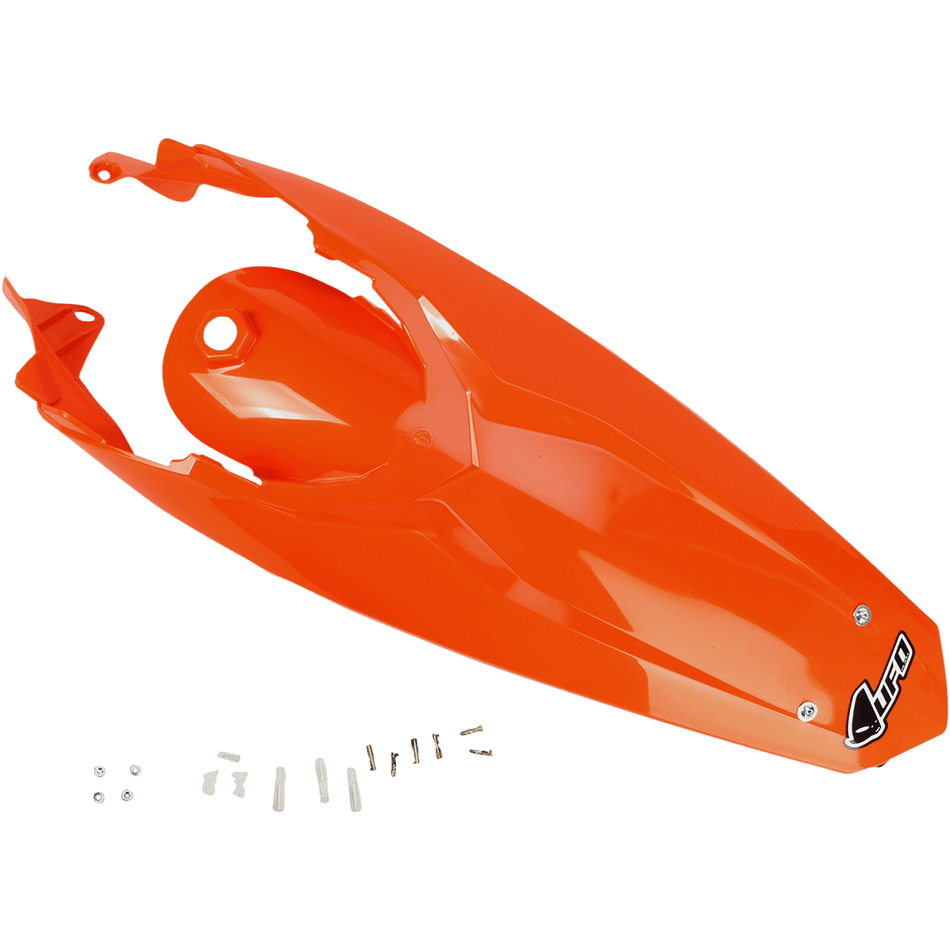 UFO Enduro Rear Fender with Light '98-'20 KTM Orange