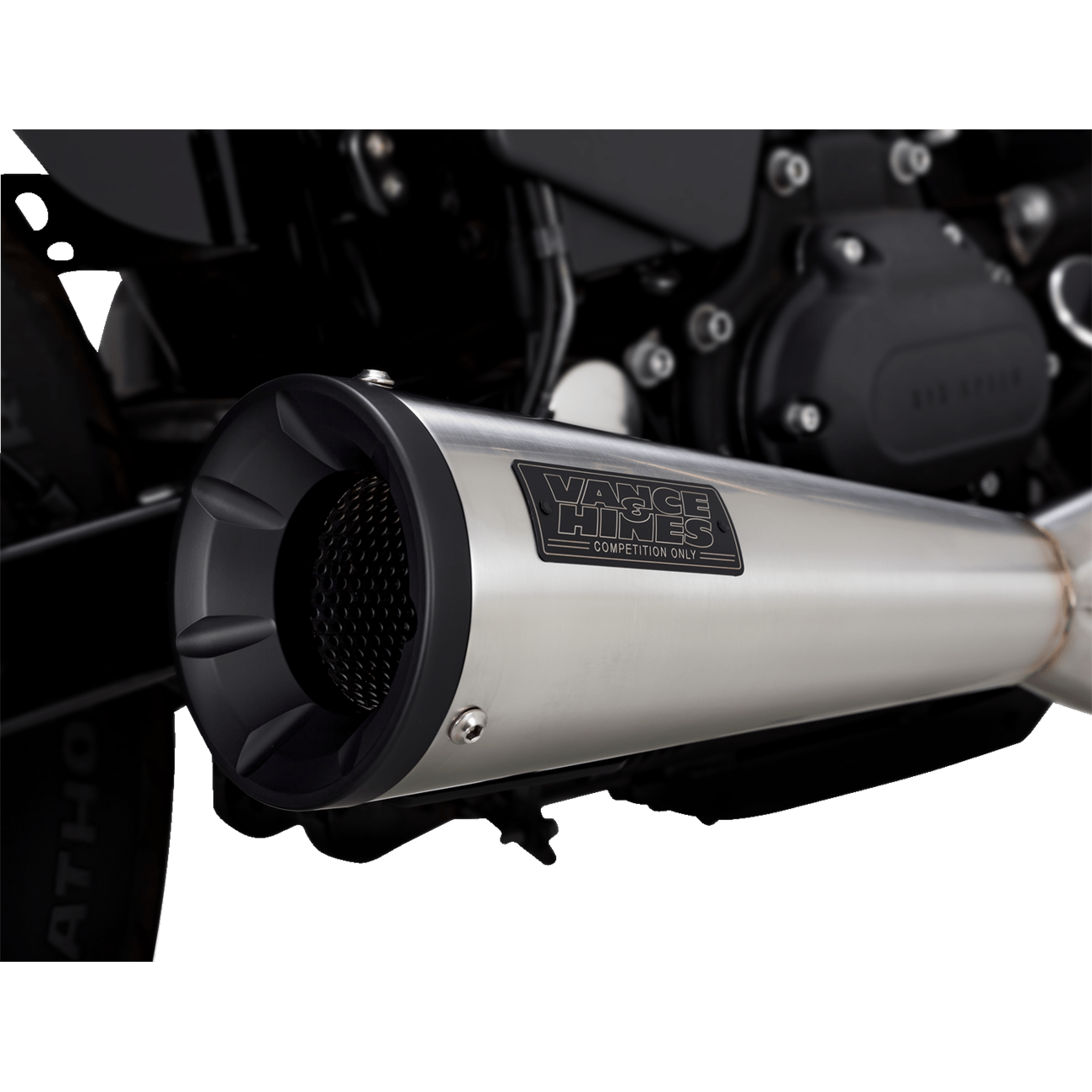 VANCE & HINES 2-into-1 Upsweep Exhaust System Brushed Stainless Steel 27325