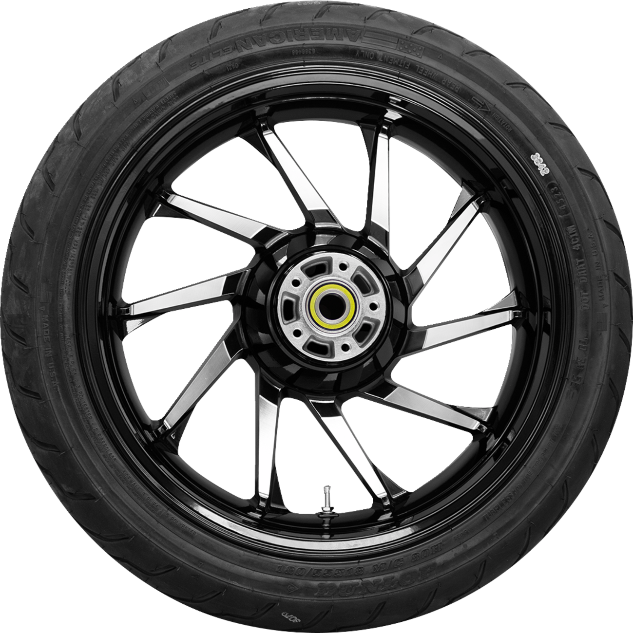 COASTAL MOTO Hurricane Rear Wheel Black Cut (18") | Dunlop Tire (180/55B18)