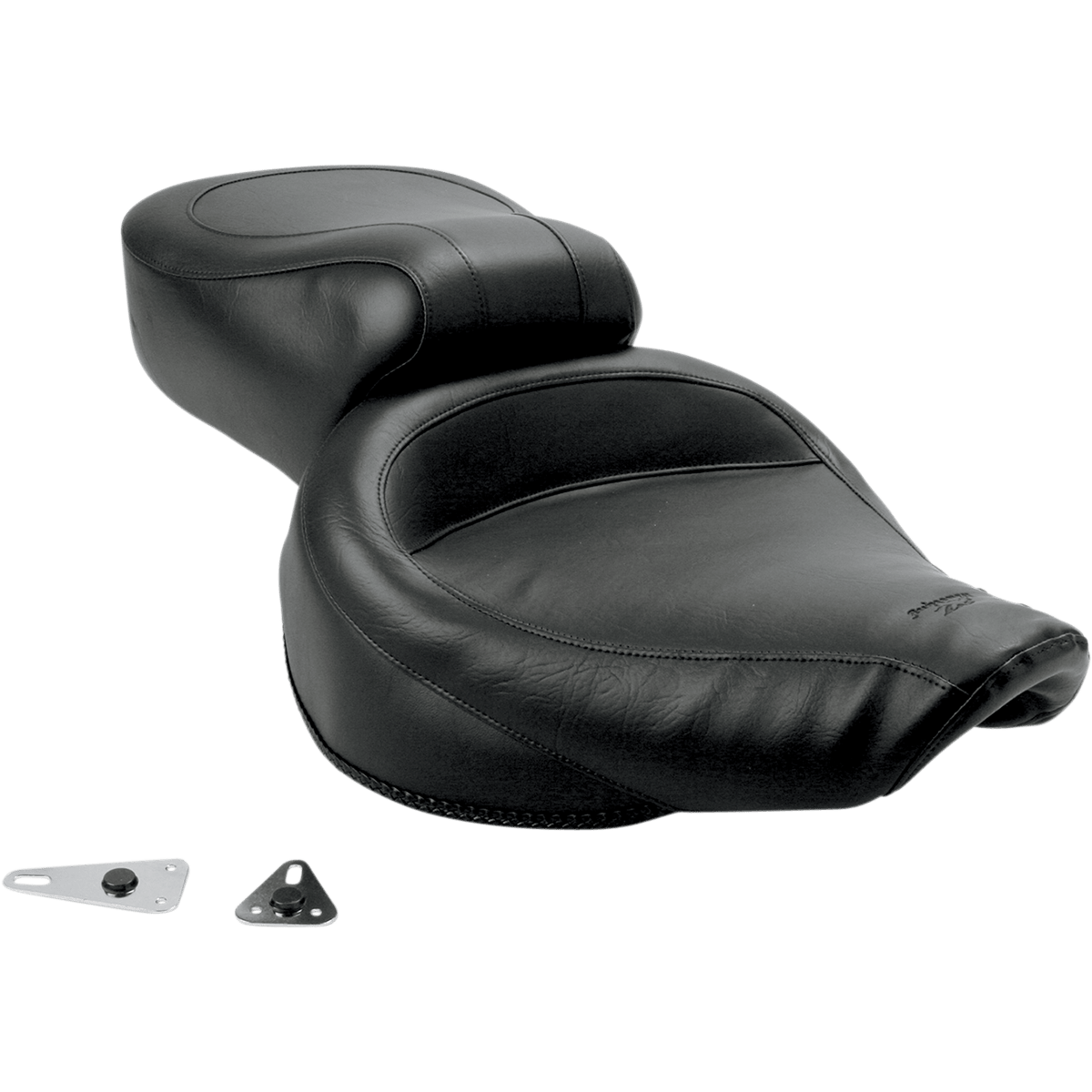 MUSTANG Vintage Style Seat Wide Smooth Black Dyna 75680