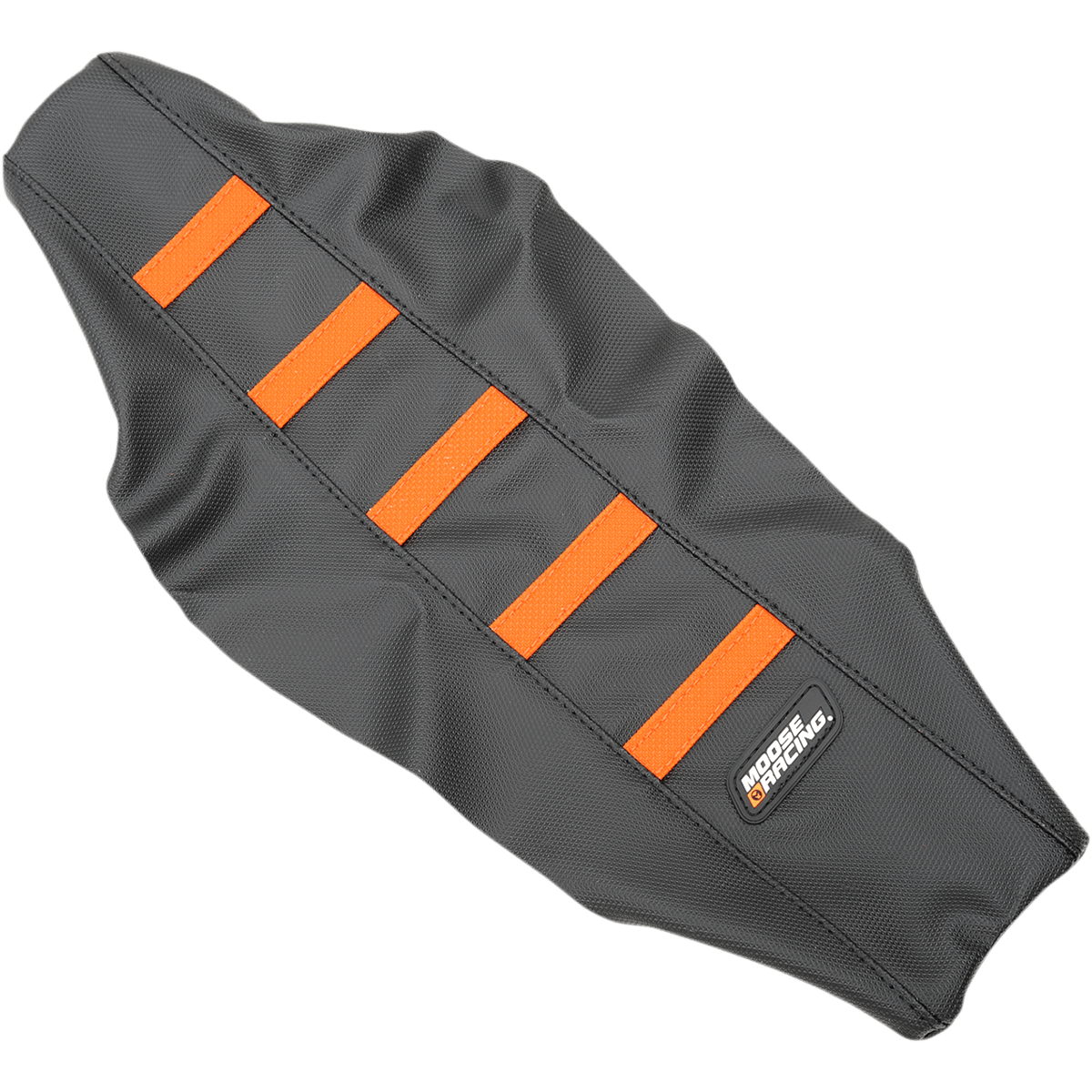 MOOSE RACING Ribbed Seat Cover Black Cover/Orange Ribs KTM